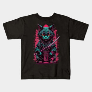 Cyberpunk Cat Kids T-Shirt